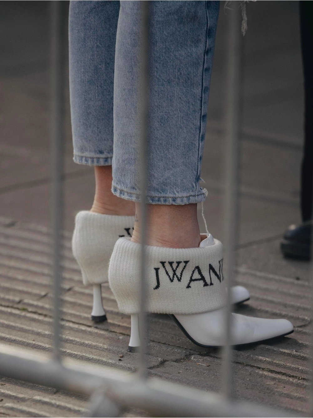 JW Anderson White Knit Booties